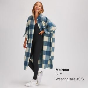 Basin + Range Long Plaid Coat